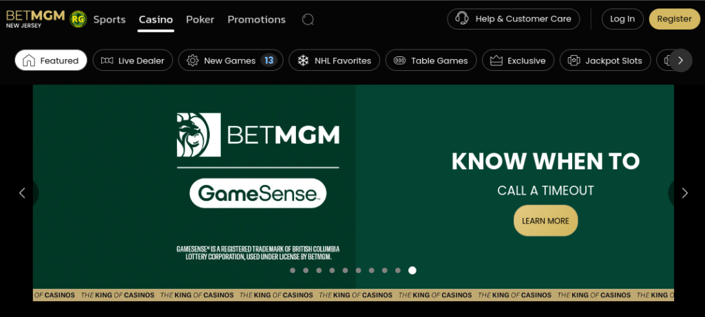 BetMGM Online Casino: Responsible Gambling
